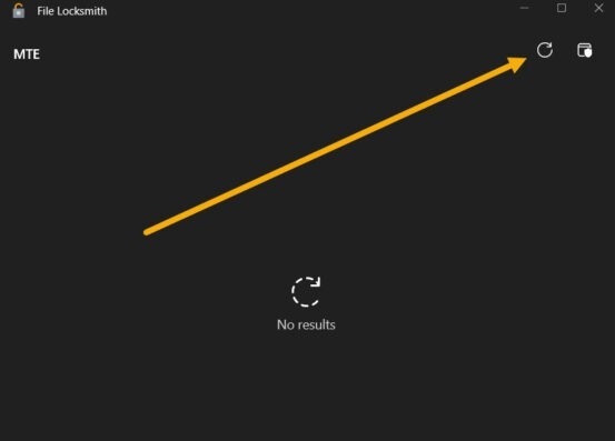 Nhấn nút "Làm mới" bên dưới File Locksmith trong PowerToys.