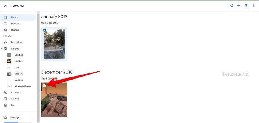 Google Photos Pc Chọn ảnh