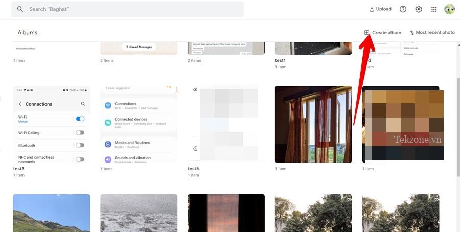 Album máy tính Google Photos Mới