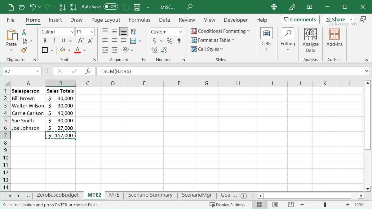 Sao chép công thức trong Excel