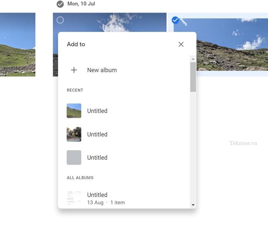 Google Photos Pc Chọn Album Để Thêm Ảnh