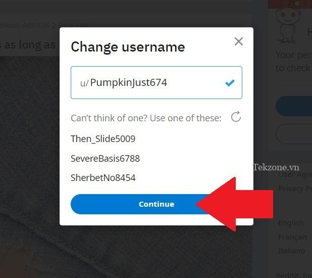 Reddit thay đổi tên người dùng