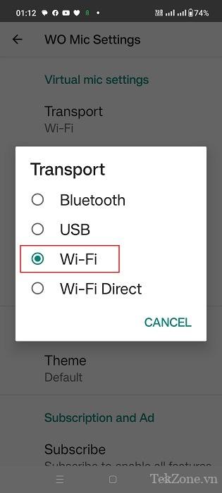 Micrô điện thoại thông minh Sử dụng Windows Wo Mic Android Wi Fi Transport Lựa chọn 1