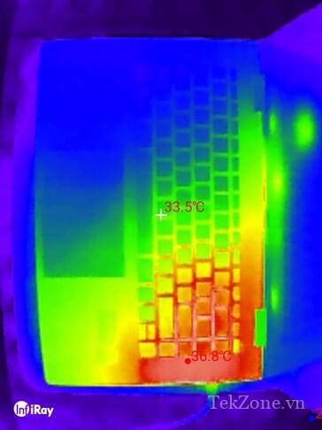 Hình ảnh nhiệt của máy tính xách tay
