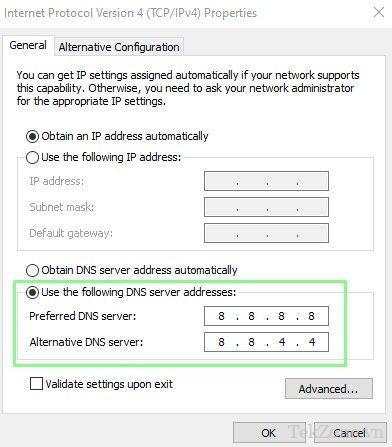 Thay đổi DNS Server trong Windows