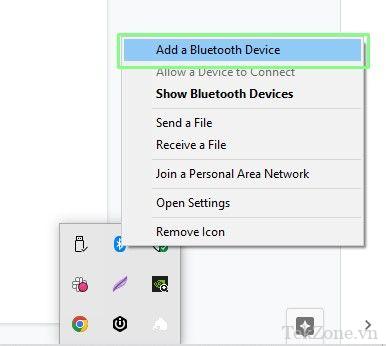 Chia sẻ tệp qua Bluetooth của Windows 10