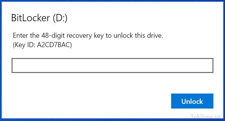 Lời nhắc BitLocker