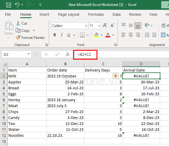 Cách khắc phục lỗi #VALUE!  Lỗi Microsoft Excel hình 14