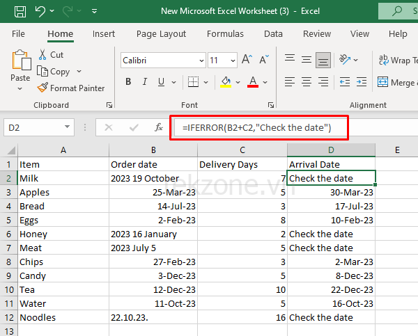 Cách khắc phục lỗi #VALUE!  Lỗi trong ảnh Microsoft Excel 15