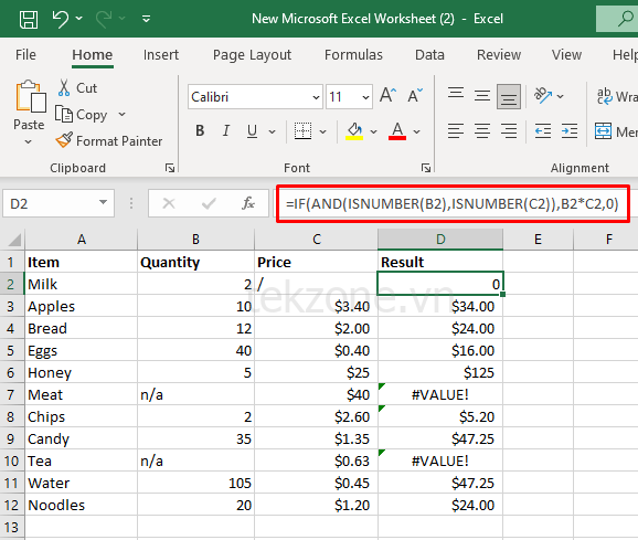 Cách khắc phục lỗi #VALUE!  Lỗi trong Microsoft Excel hình ảnh 4