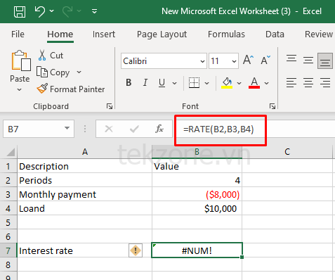 Cách khắc phục lỗi #NUM!  Lỗi trong Microsoft Excel ảnh 7