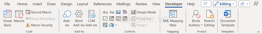 Cách thêm và hiển thị tab nhà phát triển trong Microsoft Word hình 8